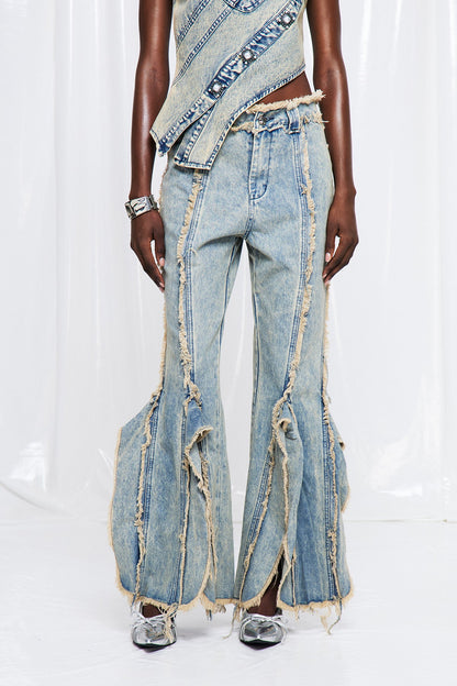Pilaro One Shoulder Denim Top