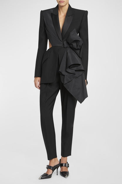 Layla Cutout Bow-embellished Blazer - Black