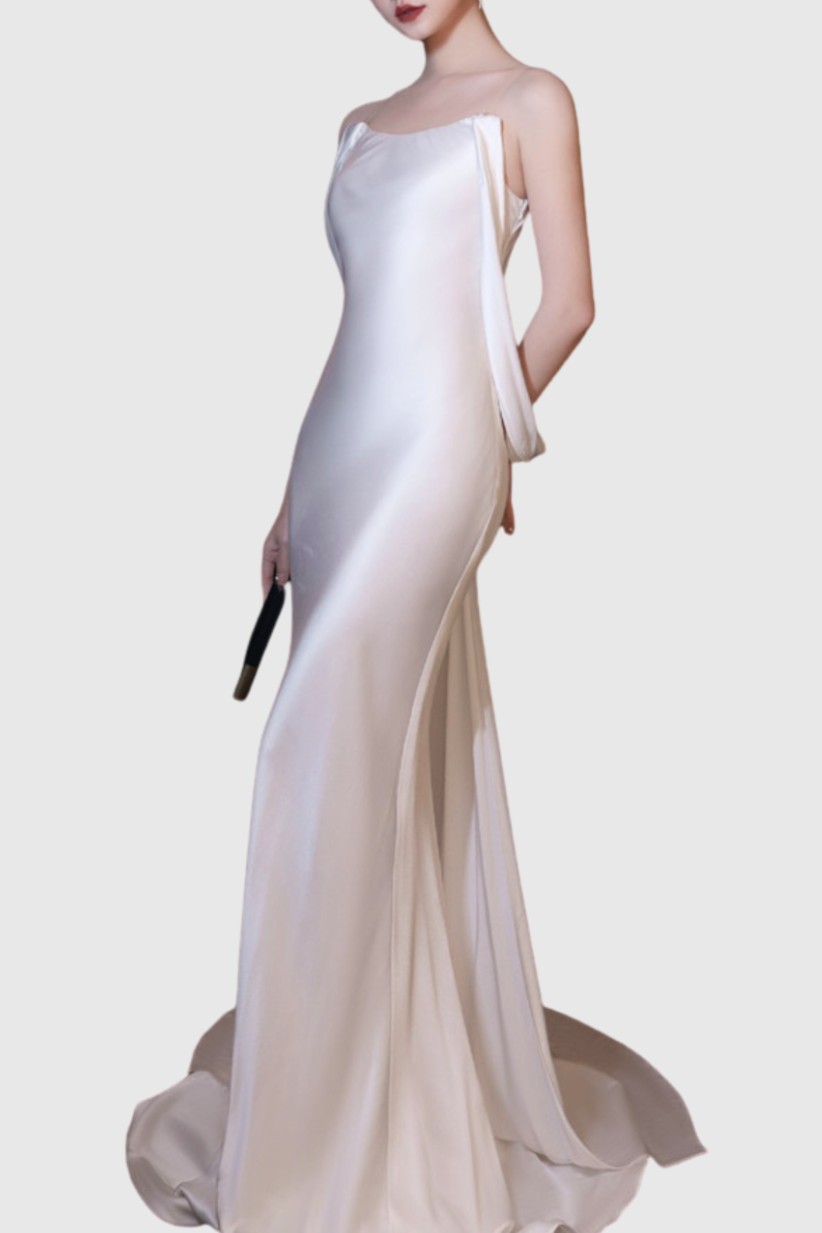 Egonia Floral Lace Satin Maxi Dress