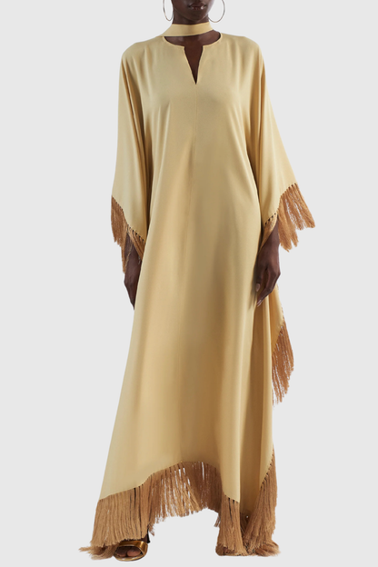 Kellyane Tassel Trims Maxi Dress