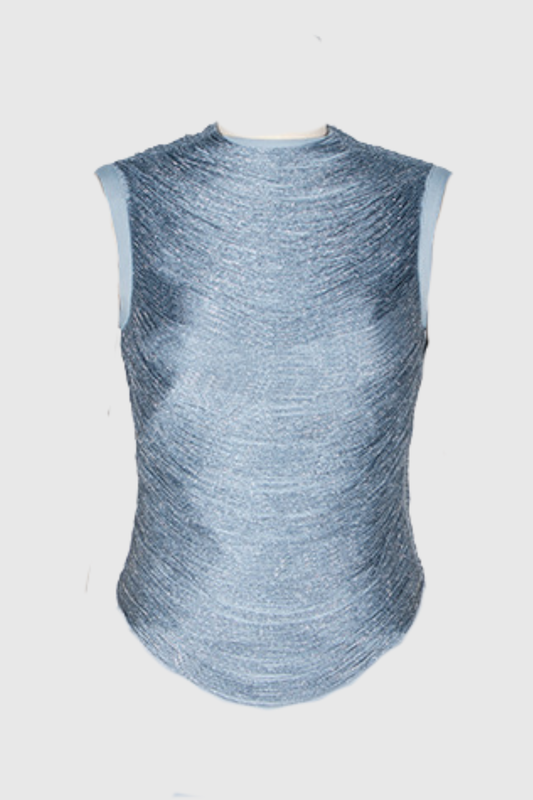 Laikla Fringe Sleeveless Top - Blue
