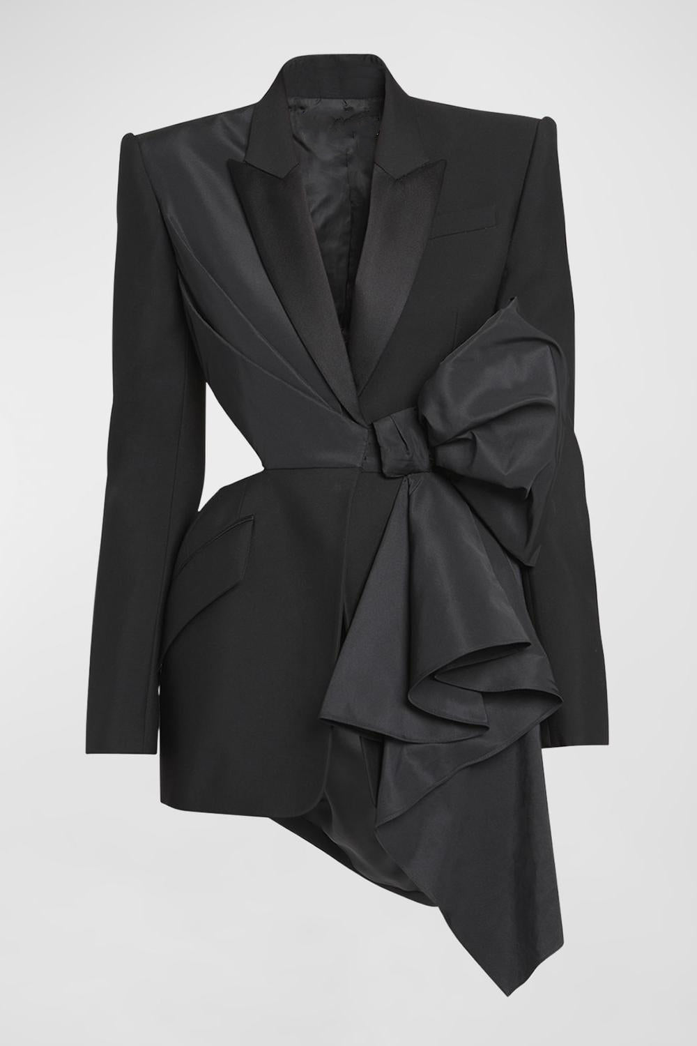 Layla Cutout Bow-embellished Blazer - Black