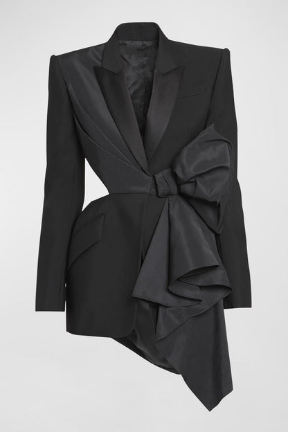 Layla Cutout Bow-embellished Blazer - Black