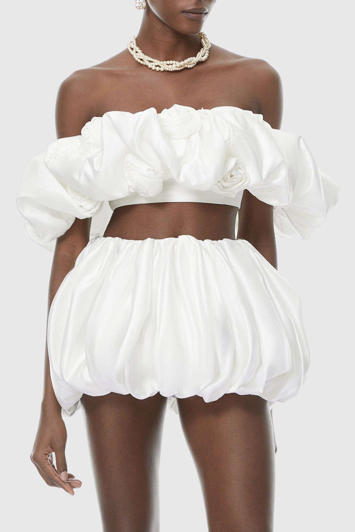 Aanya Off Shoulder Floral Top & Mini Skirt Set