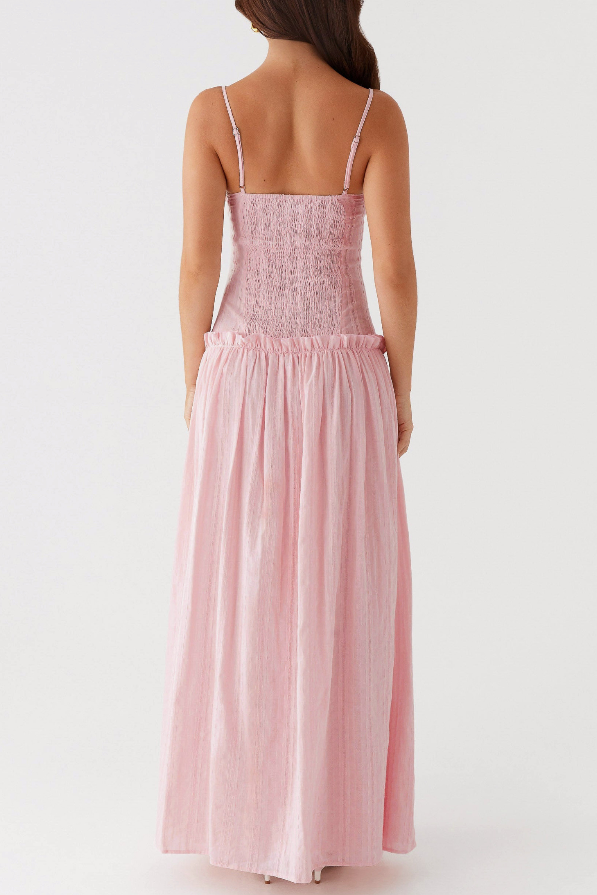 Aaralyn Striped Ruched Maxi Dress - Pink
