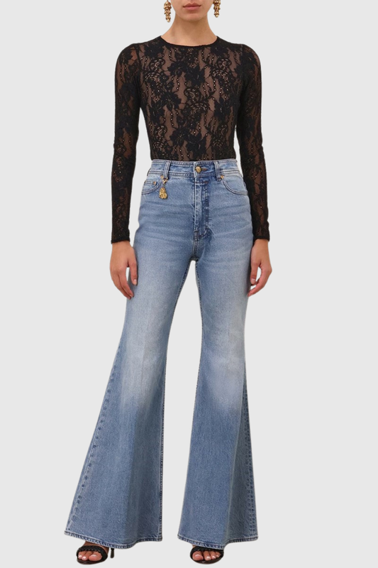 Abdala Lace Bodysuit - Black