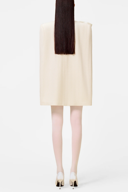 Abene Sleeveless Beaded Embellished  Knit Mini Dress