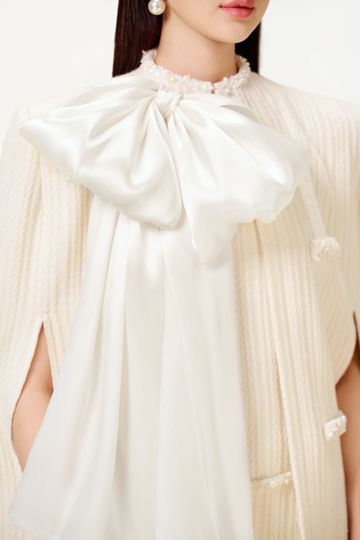 Abene Sleeveless Beaded Embellished  Knit Mini Dress