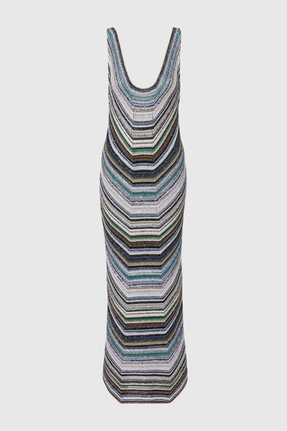 Adaha Sleeveless Sequin Knit Maxi Dress