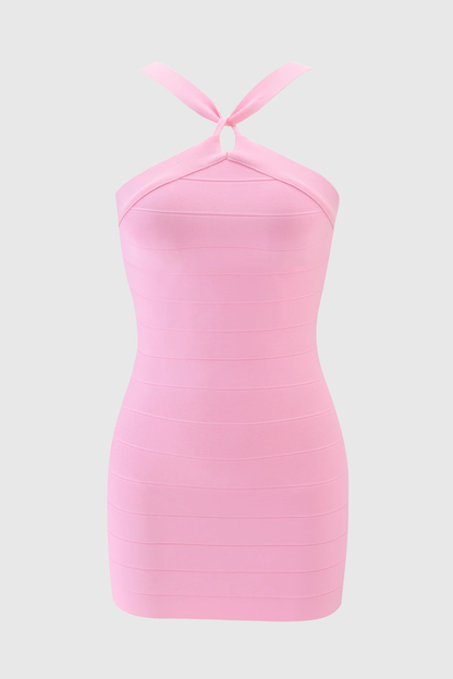 Addama Halter Mini Bandage Dress