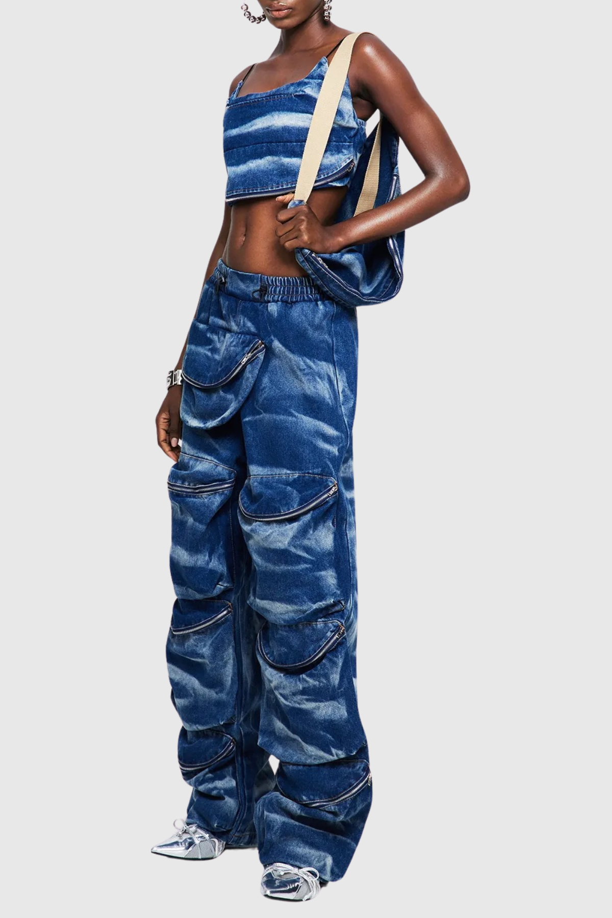 Adina Tie Dye Denim Top