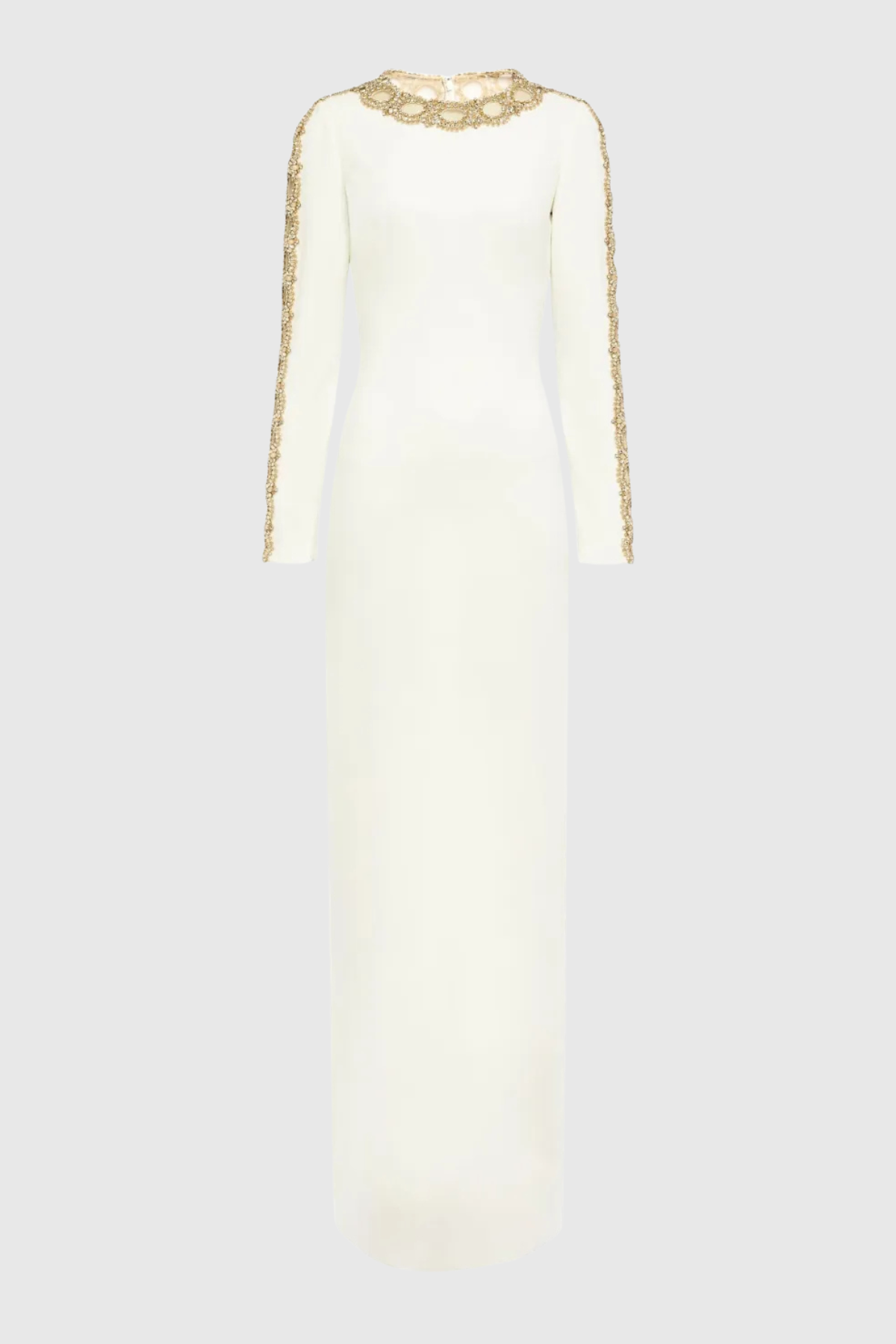 Adonis Crystal Embellished Maxi Dress - White
