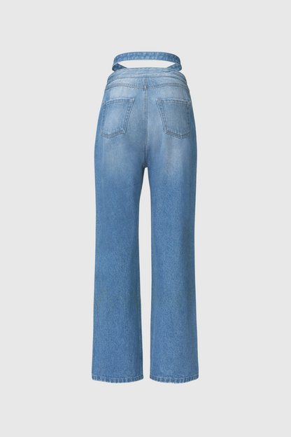 Adrienne Floral Cross Jeans