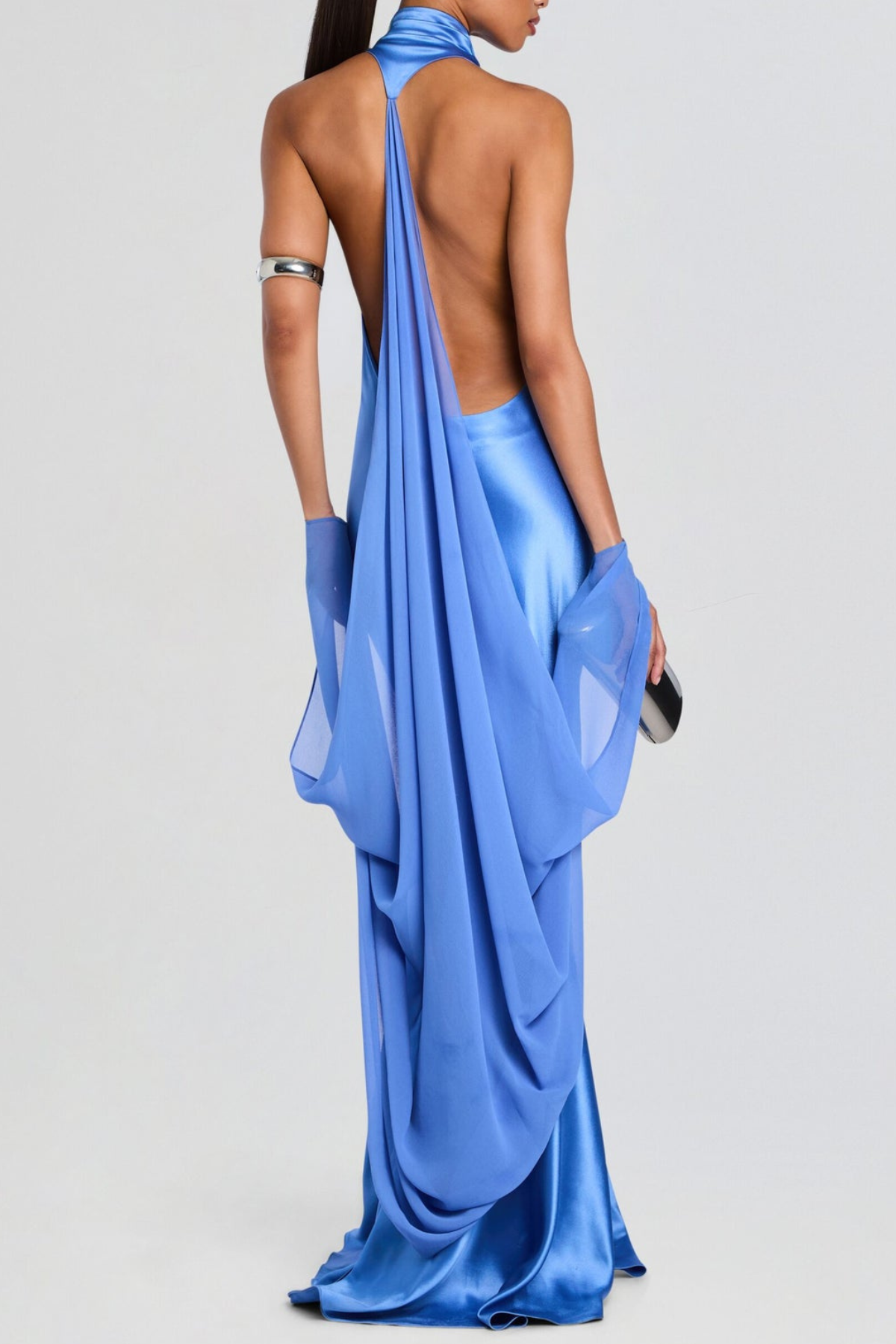 Aeliana Sleeveless Satin Maxi Dress