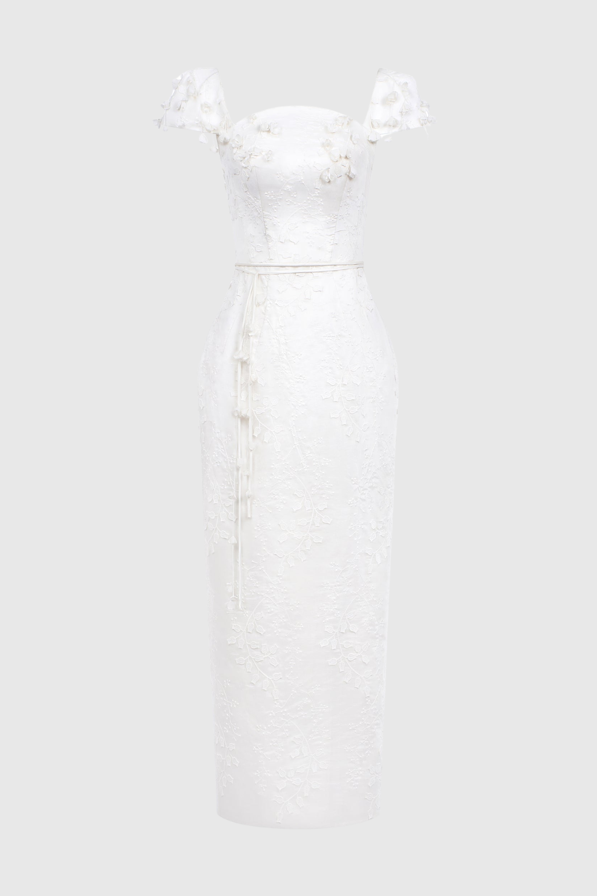 Aelinre Floral Jacquard Midi Dress