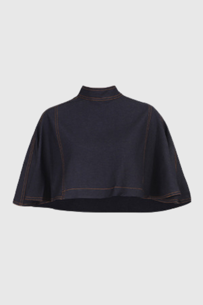 Aeven Denim Cape Top & Midi Skirt Set
