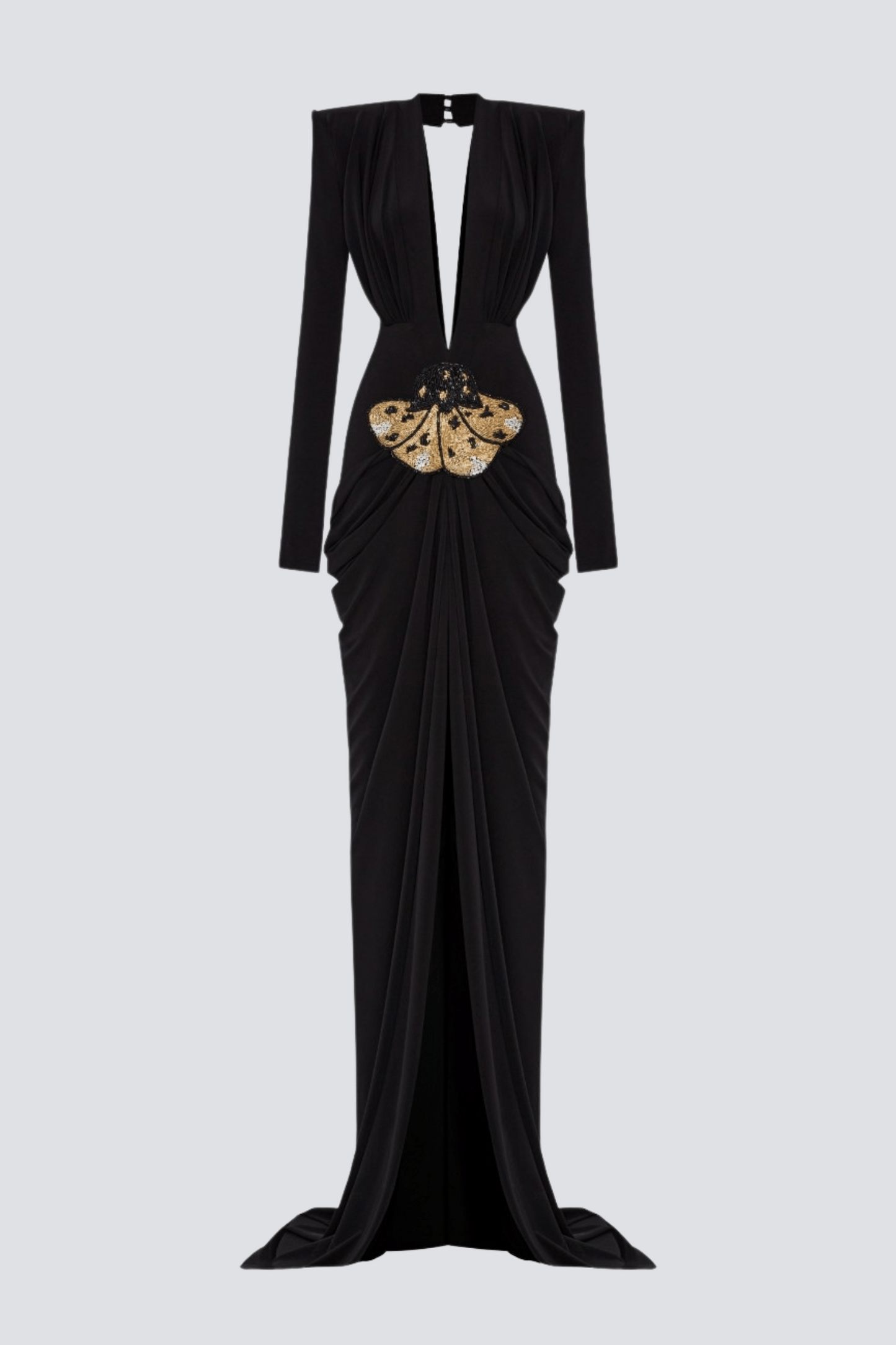 Agata V-neck Ruched Maxi Dress
