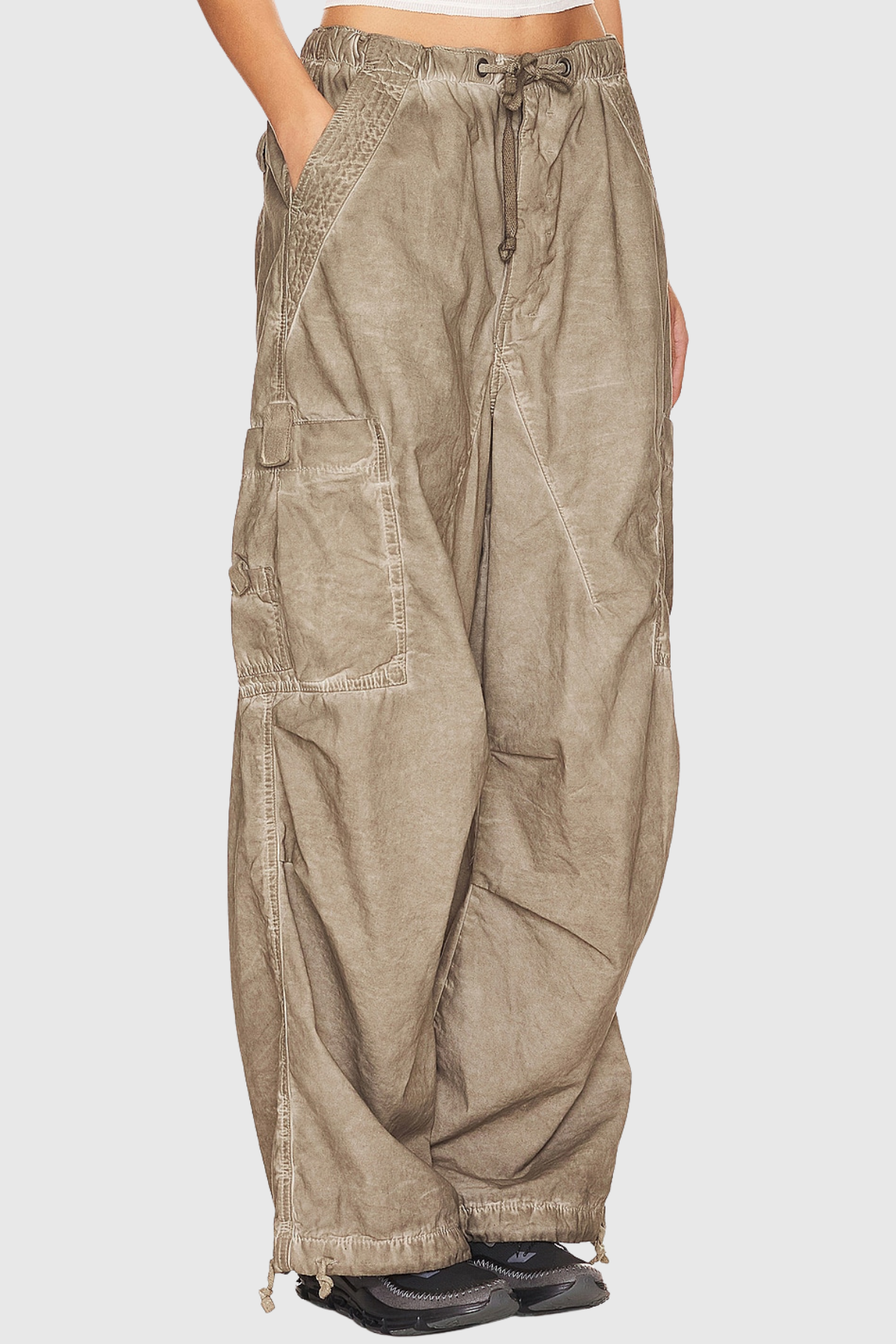 Ahmed Oil Wash Parachute Pants
