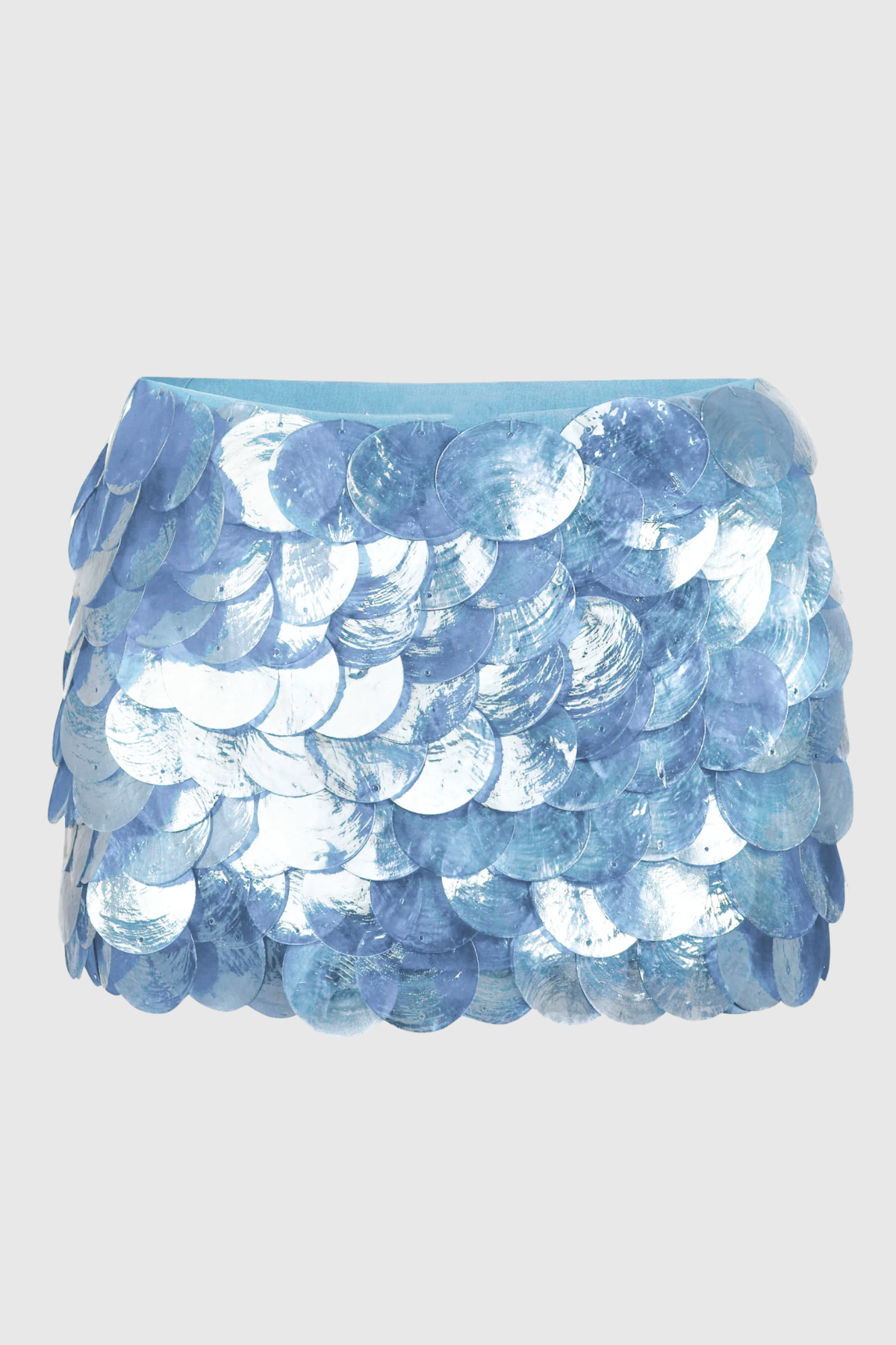 Ailish Shell Mini Skirt - Blue