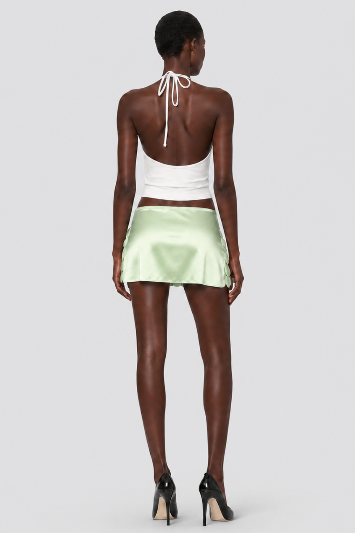 Ailish Shell Mini Skirt - Green