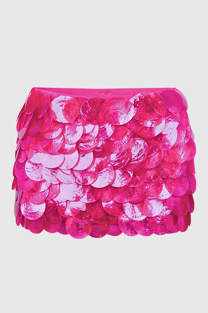 Ailish Shell Mini Skirt - Pink