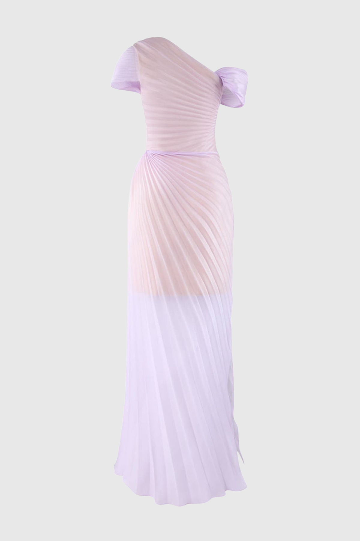 Airate Asymmetric Pleated Maxi Dress