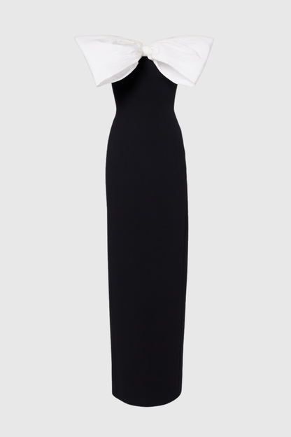 Malsia Bow Strapless Maxi Dress