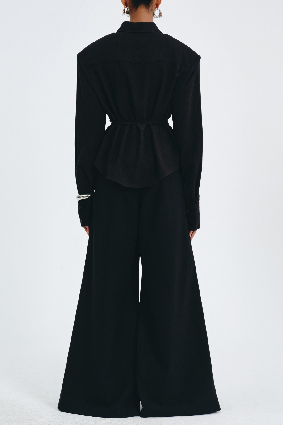 Akiko Cinched Waist Blouse - Black