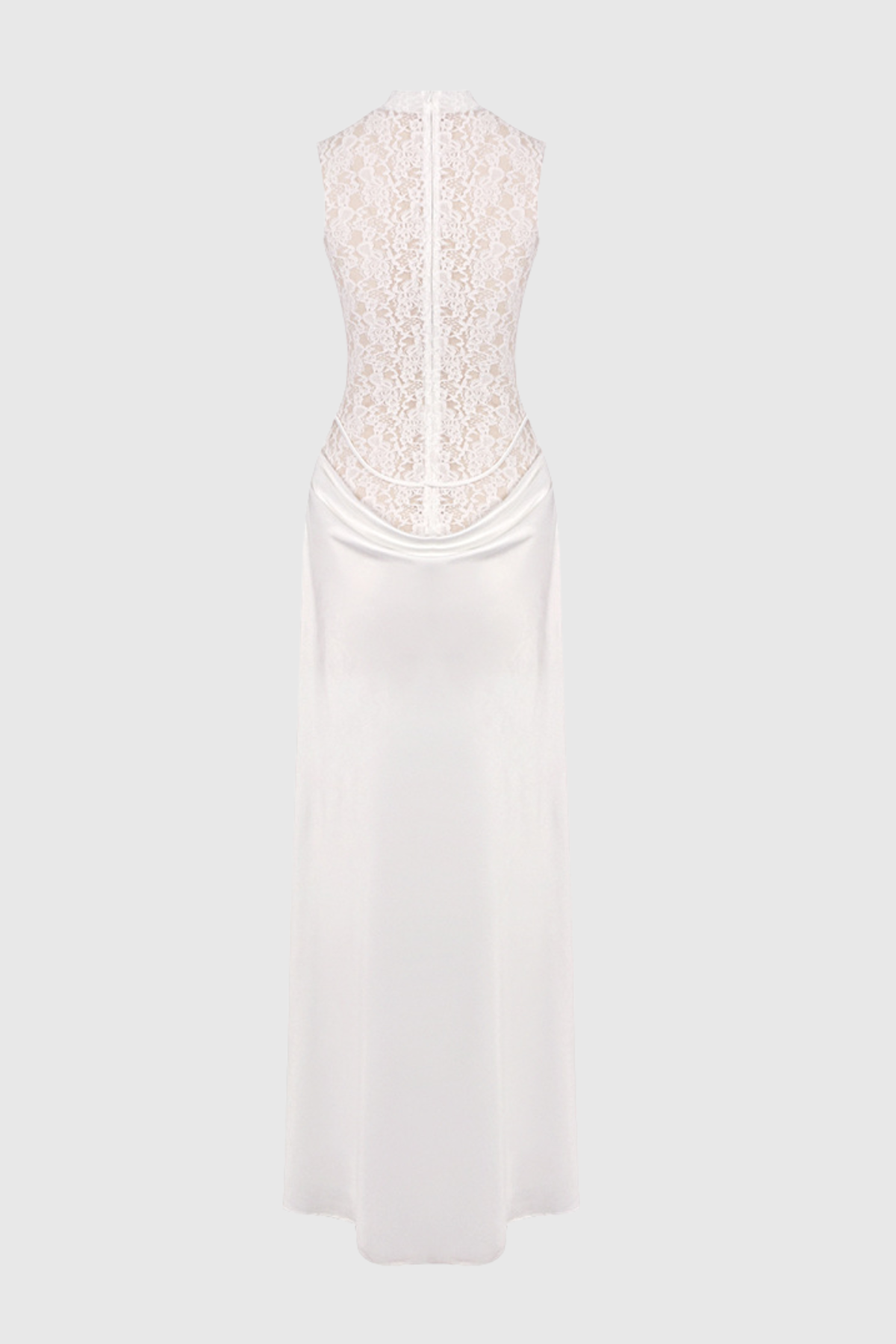 Akiva Lace Floral Sleeveless Draped Maxi Dress