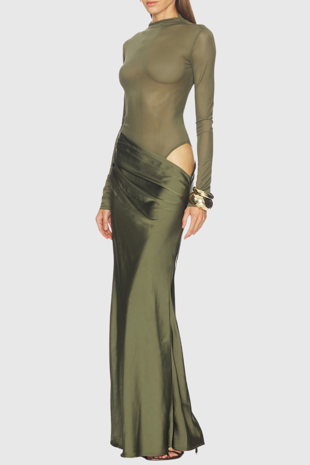 Alaska Cutout Satin Maxi Dress