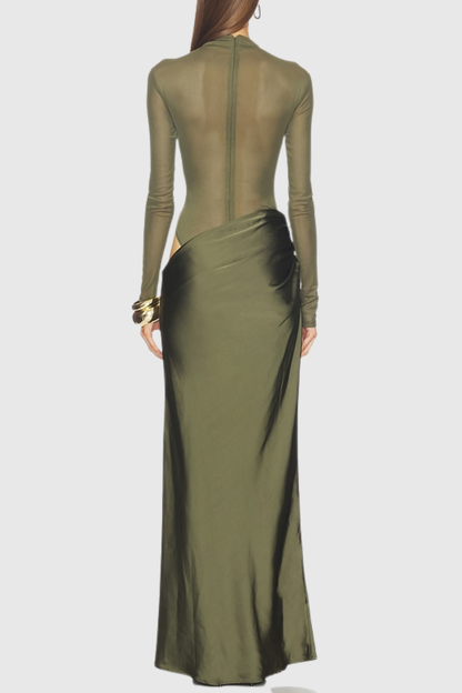 Alaska Cutout Satin Maxi Dress