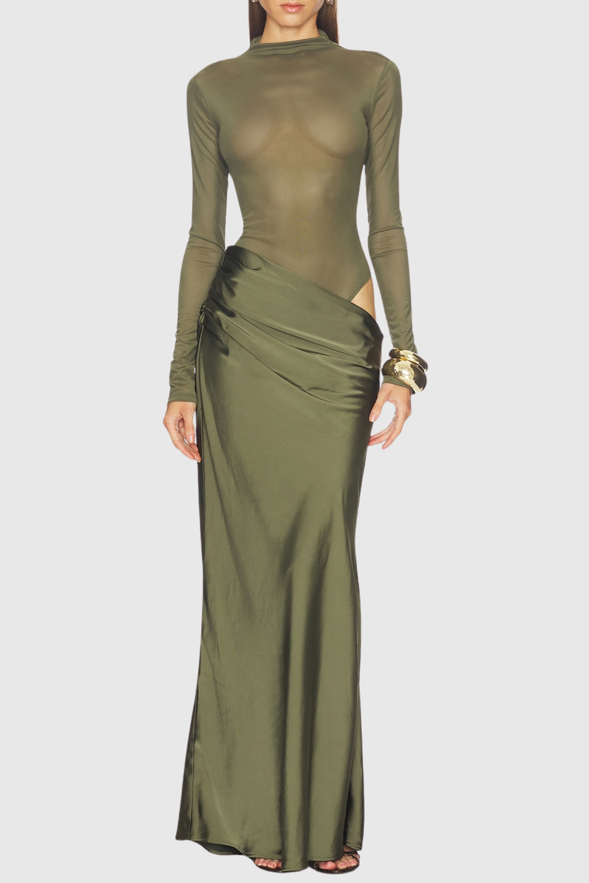 Alaska Cutout Satin Maxi Dress