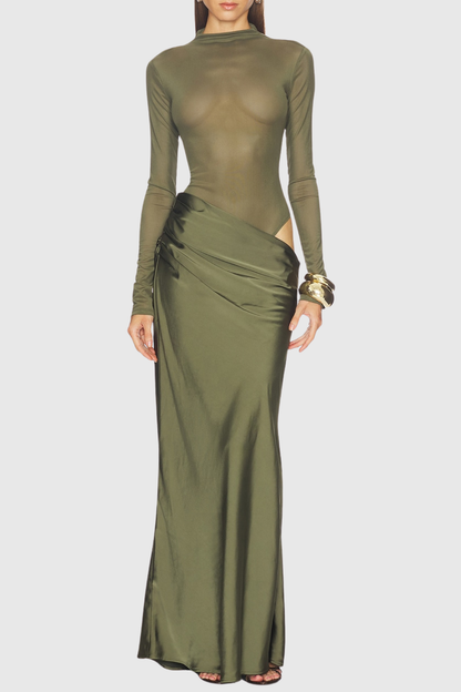 Alaska Cutout Satin Maxi Dress