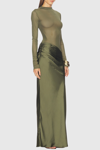 Alaska Cutout Satin Maxi Dress