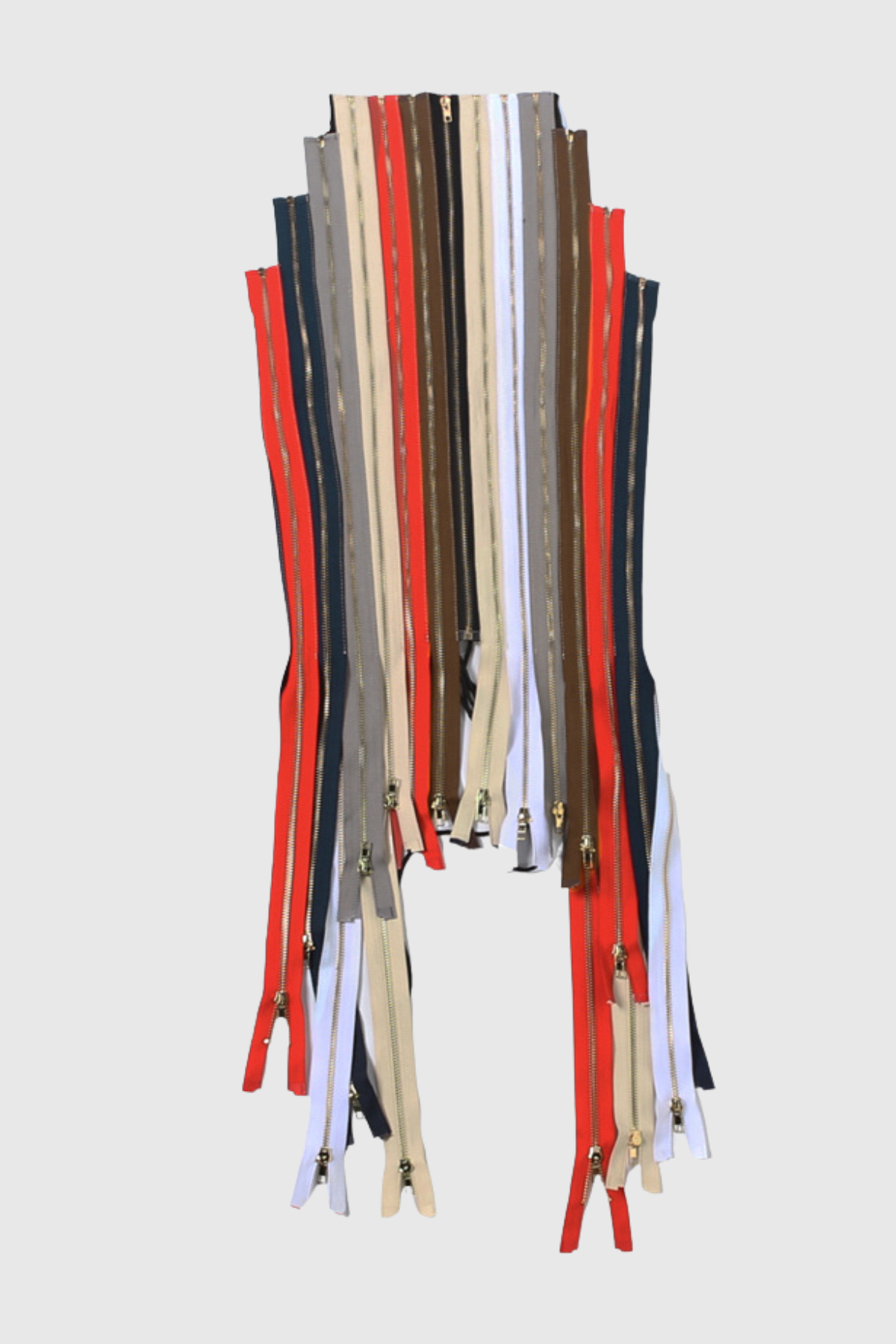Albana Zipper Halter Backless Top