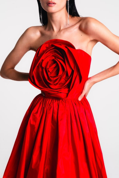 Aldar Floral Strapless Maxi Dress