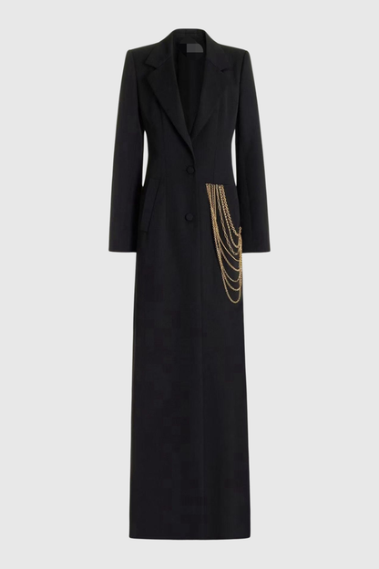 Aleca Gold Chain Embellished Coat