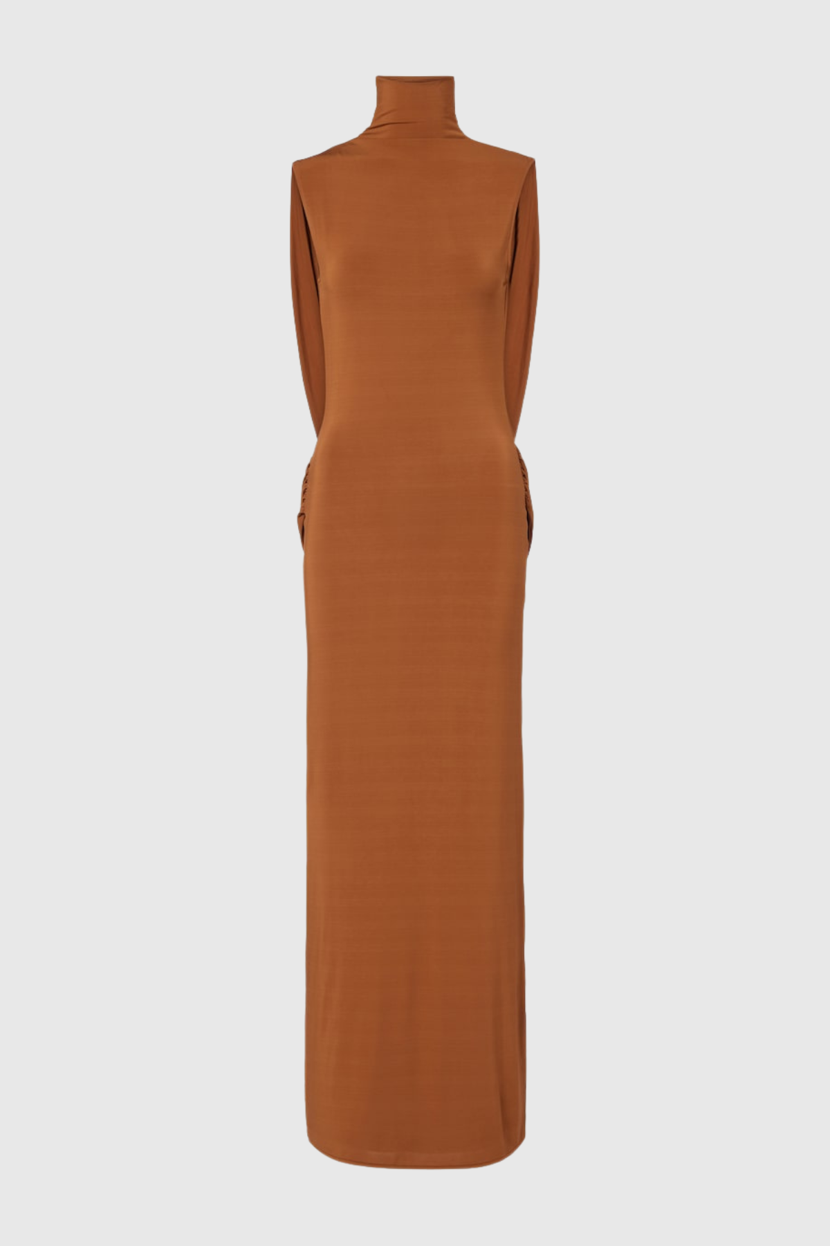 Alerica Sleeveless Backless Draped Maxi Dress - Brown