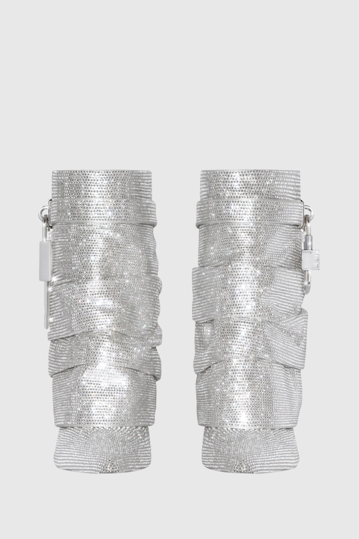 Alfs Crystal Embellished Lock Stiletto Ankle Boots