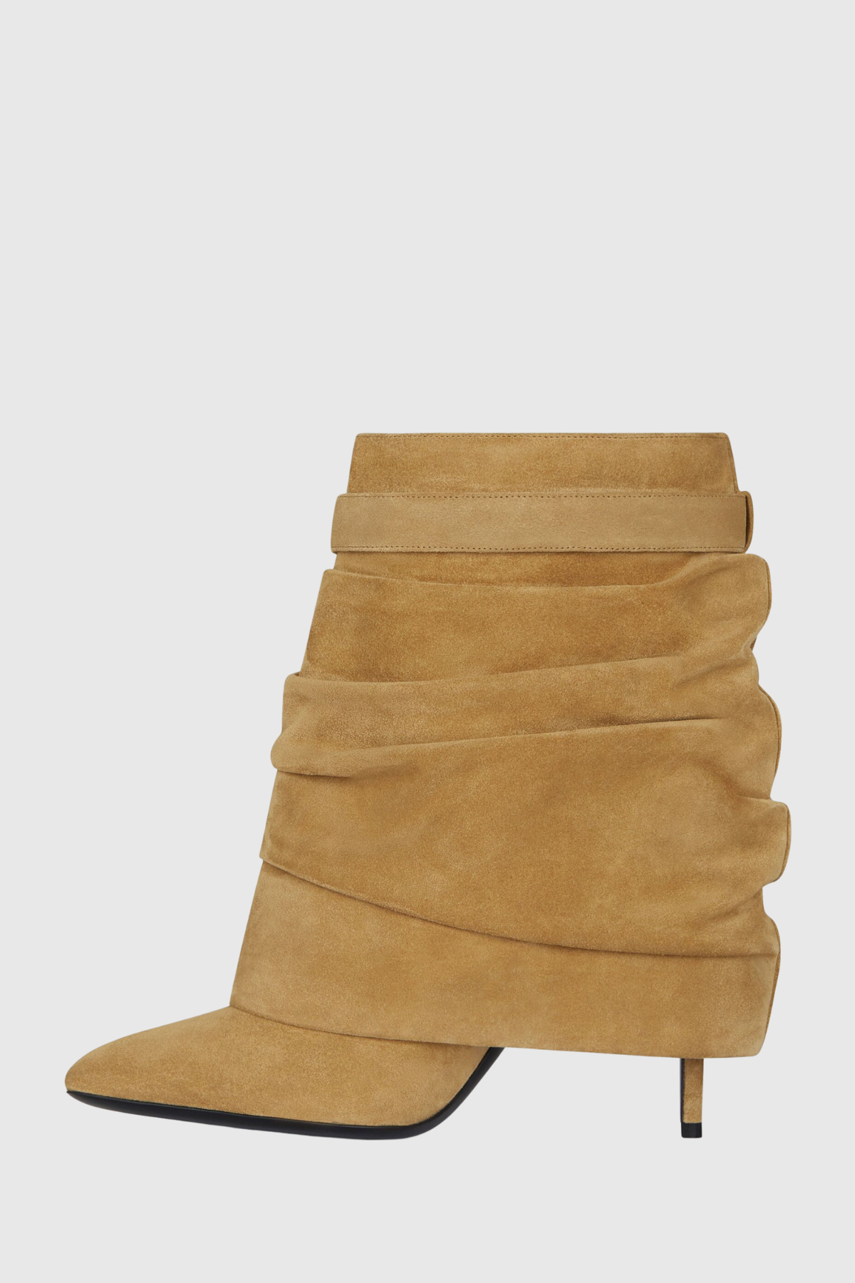 Alfs Lock Stiletto Suede Ankle Boots