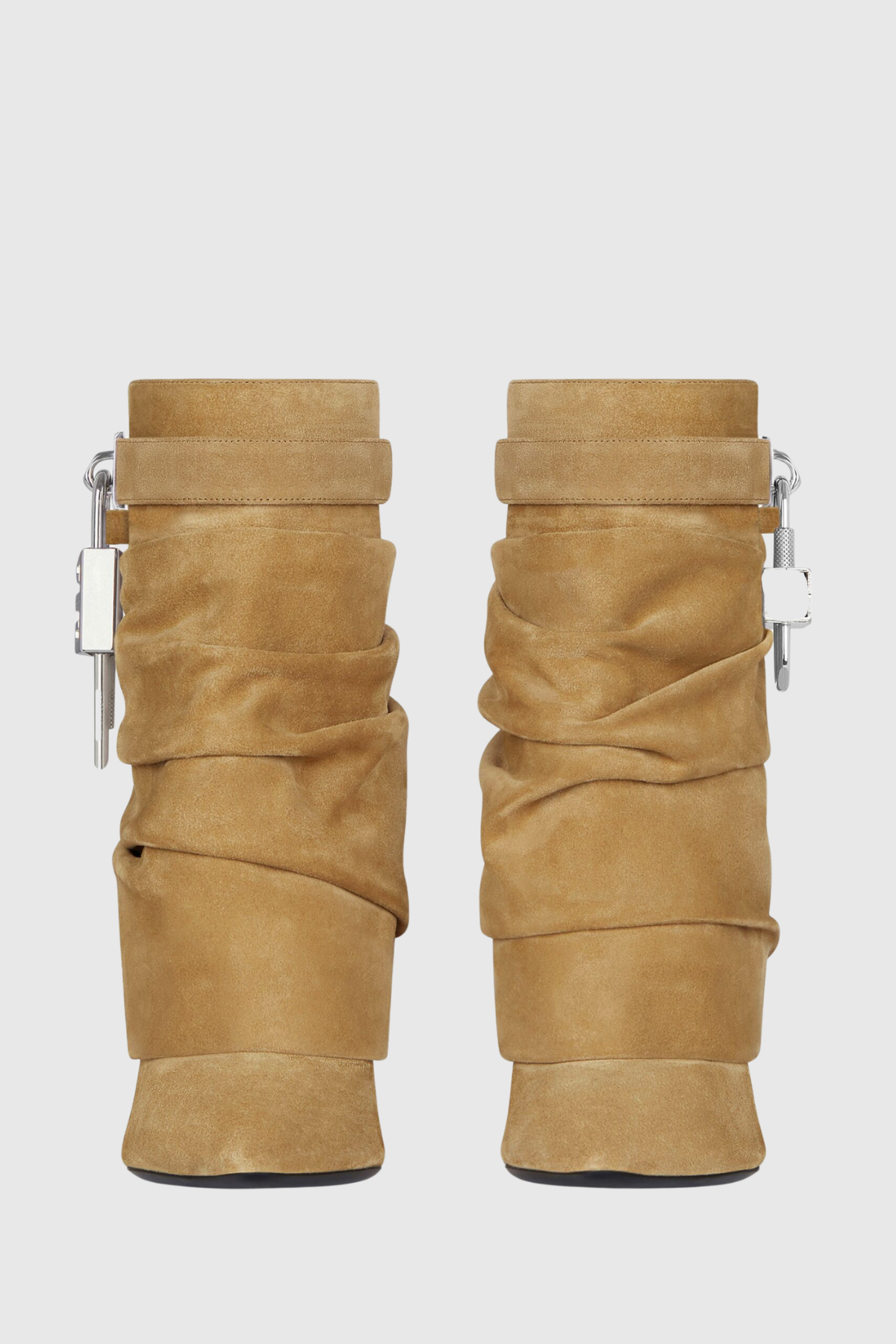Alfs Lock Stiletto Suede Ankle Boots