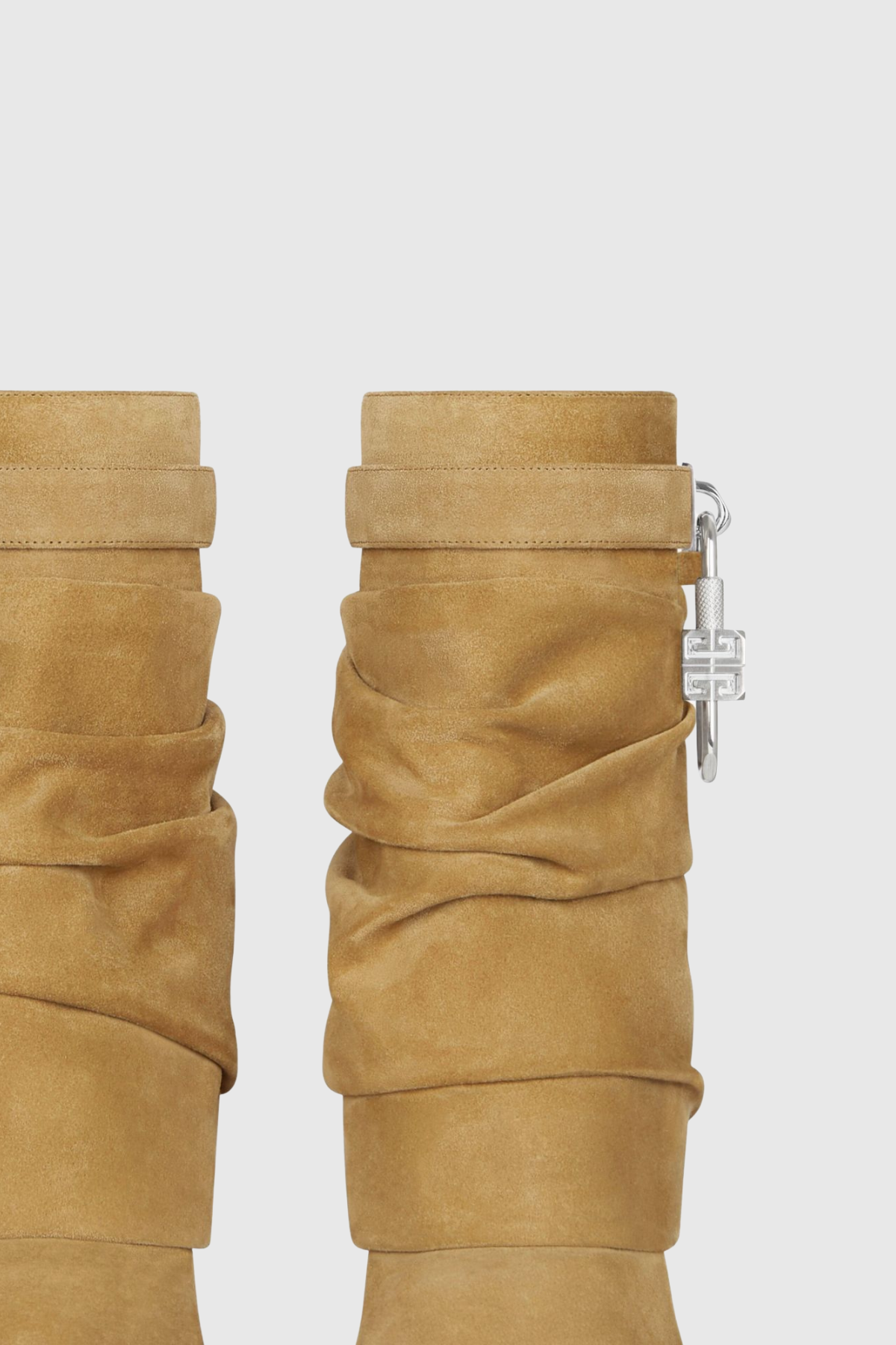 Alfs Lock Stiletto Suede Ankle Boots