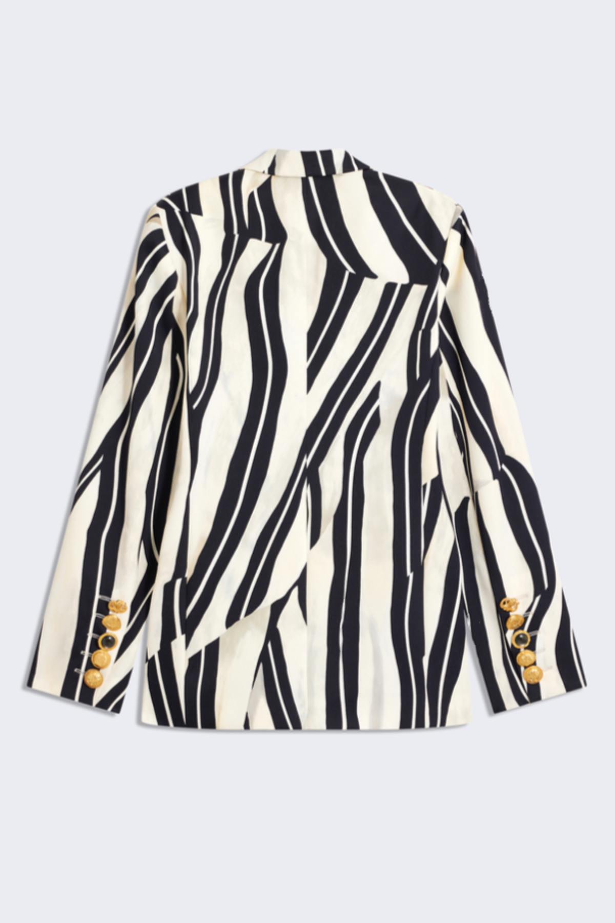 Allisa Print Padlock Blazer - Black