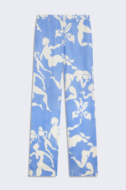 Allisa Print Padlock Blazer - Blue