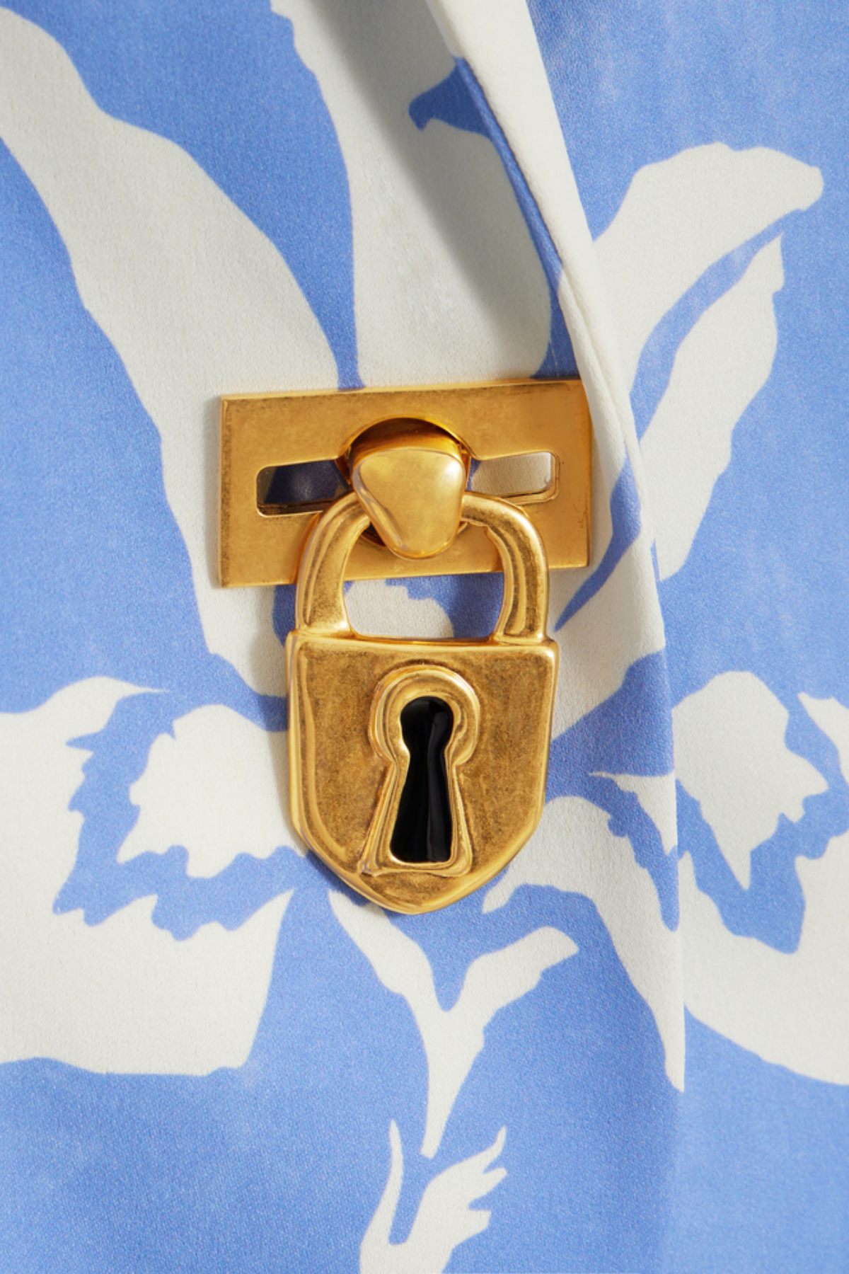 Allisa Print Padlock Blazer - Blue