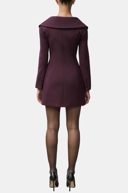Allura Wide Collar Mini Blazer Dress
