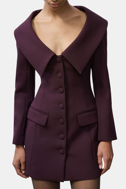 Allura Wide Collar Mini Blazer Dress