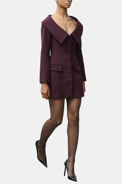 Allura Wide Collar Mini Blazer Dress