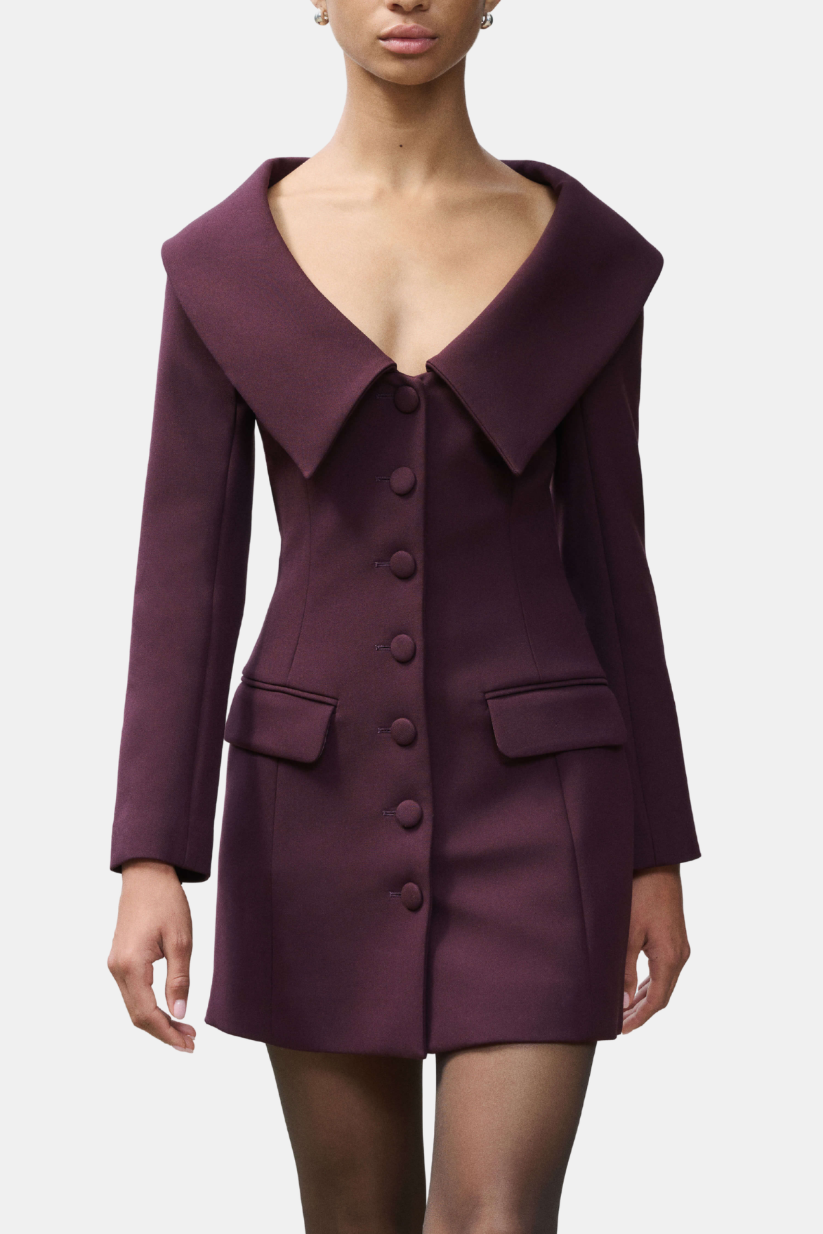 Allura Wide Collar Mini Blazer Dress