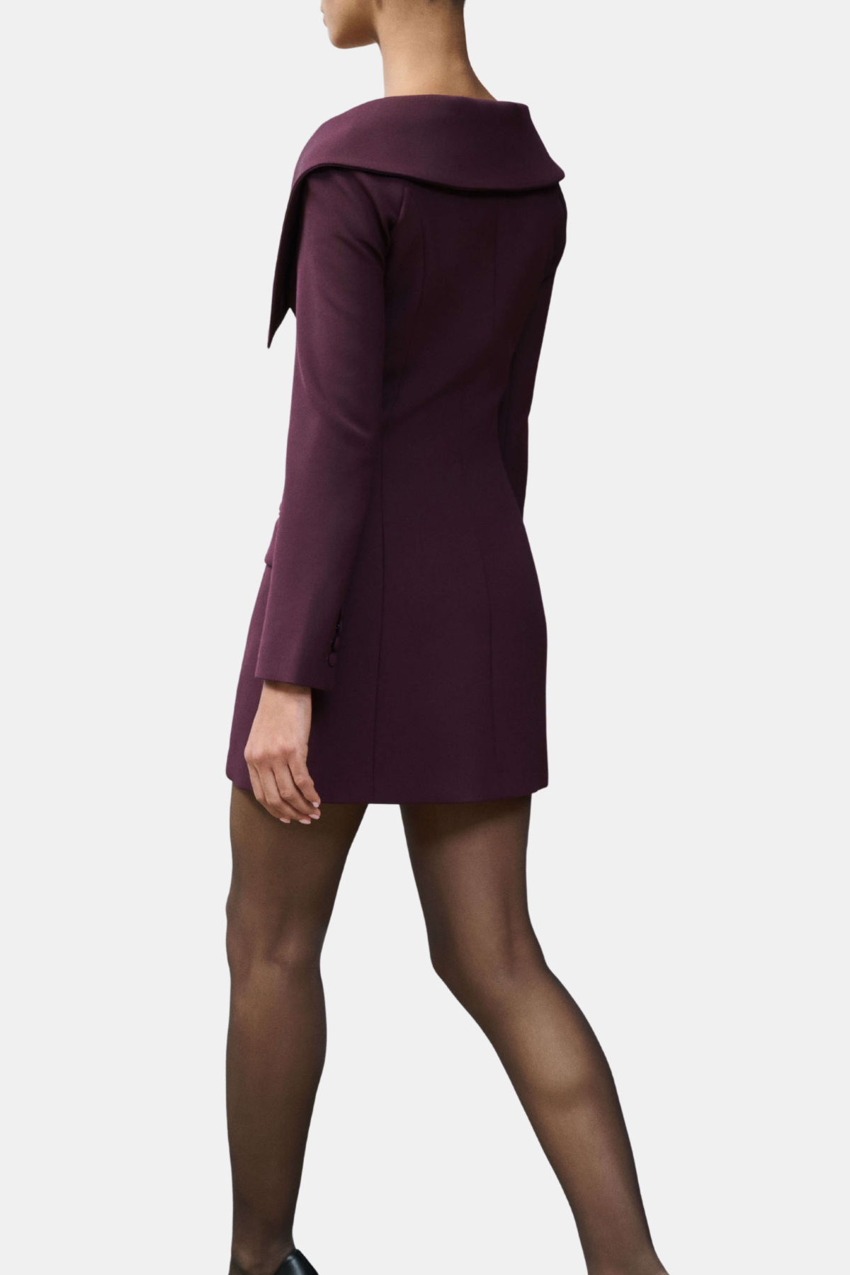 Allura Wide Collar Mini Blazer Dress